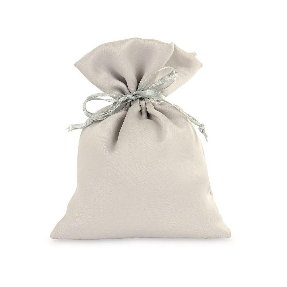 SACCHETTO RASO ARGENTO 10X14